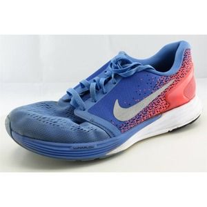 Nike Lunarglide 7 Boys Shoes Size 5‎ M Blue Fabric Running
